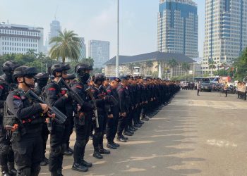 Ribuan Personel Amankan Aksi Unjuk Rasa di Jakarta Pusat
